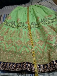 Elegant Green And Blue Lehanga