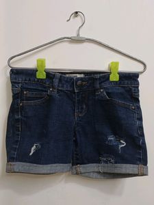 Denim Blue Shorts torn Stylish New