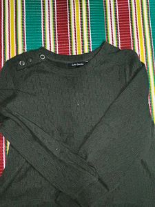 Olive Green Long Sleeve Top ok