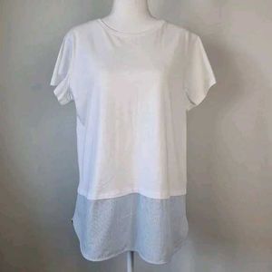 H&amp;M Cute White &amp; Blue Top