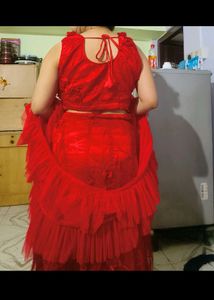 💐🖤Red Lehenga Choli With Dupatta 🖤💐