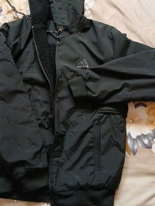 Derby Ten Black Hooded Jacket
