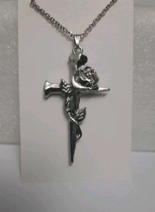 Rose Cross Necklace