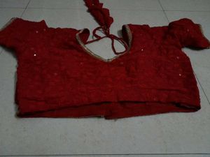 Red Embroidered Blouse