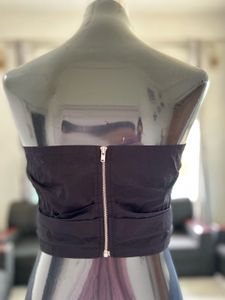 Black Tie-Front Tube Top