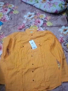 Orange Button-Down Shirt
