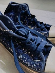 Sequined Double Shade Embellished Sneakers