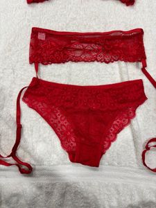Red Lace Lingerie Set