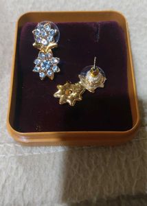 unused  one gram  earrings  with quality st