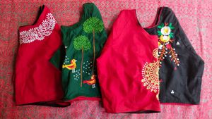 Women Embroidery Blouse Pack Of 4
