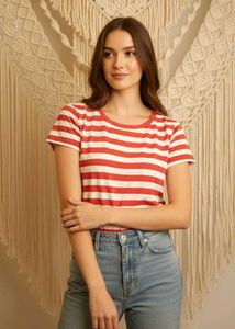 🎁Buy 2, Get 1 Free🎁Striped Tee Size S/ M