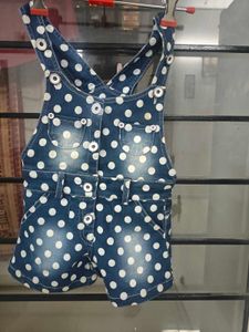 Denim Polka Dot Romper