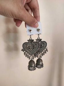 Silver Jhumka Earrings