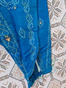 Blue Bandhani Kurta Set