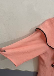 Peach Ruffled Top