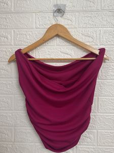 Magenta Ruched Top