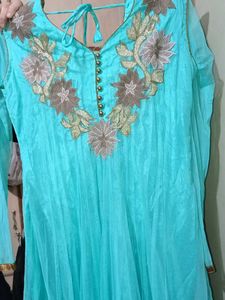 A Gown For Party With Dupatta&leggings