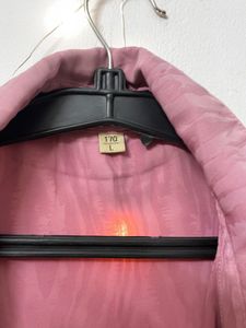 Pink Shirt  3/4 Sleeve Button-Down