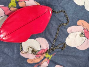Quirky Red Lips Sling Bag
