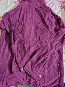 Purple Button-Down Shirt