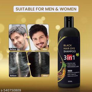 Black Hair Dye Shampoo 3in1