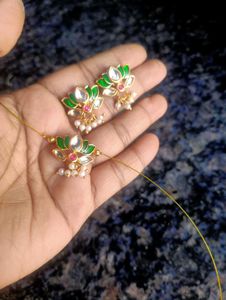 Green Colour Lotus Invisible Chain