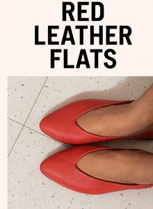 Red Leather Flats