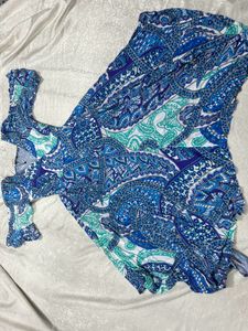 V NECK INDOWESTERN FLARE DRESS [NEW]