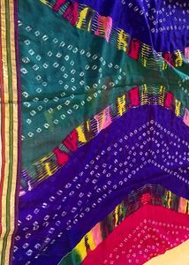2 Combo Saree Embroidered Blue &amp; Gold Sare