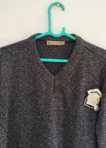 Gray V-Neck Sweater