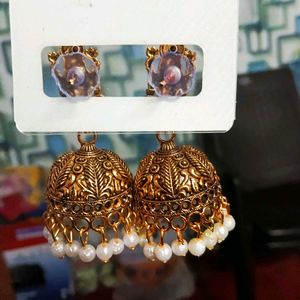Rich Jewelleery Jhumka Earrings Jasmine Hair Flowe