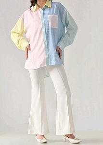Color Block Striped Shirt - Her :)