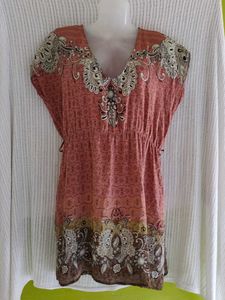 Paisley Print Tunic Top
