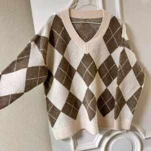 Argyle Knit Sweater