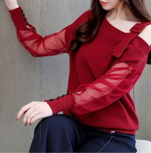 korean top red-maroon color