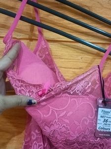 Lightly Padded Camisole In Net Fabric