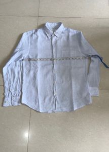 Uniqlo Linen Sky Blue Shirt