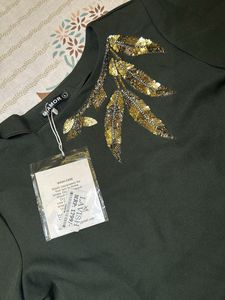 Green Embellished Top
