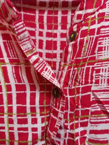 Checked Printed Knee Length Kurta