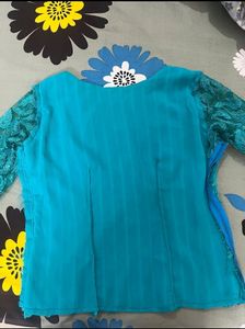 Beautiful Lace Top With Net Sleeves + Lining