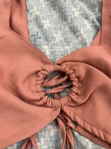 Blush Tie-Back Crop Top