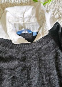 Elegant Grey Knit Dress