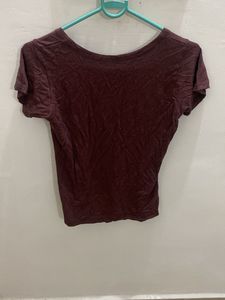 Burgundy Casual Tee