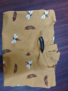 Cute Butterfly Print Yellow Crop Top