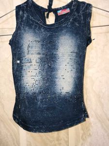 Denim Sparkle Tank Top