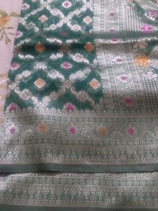 Green Banarasi Silk Saree