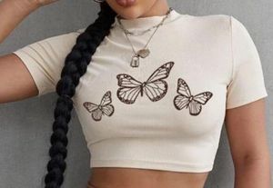 Butterfly Graphic Crop Top🦋