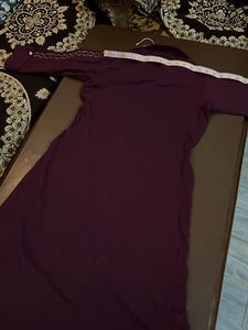Burgundy Midi Dress