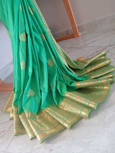 Green &amp; Gold Sari Blouse💚💛
