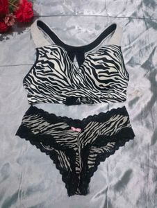Zebra Print Lingerie Set